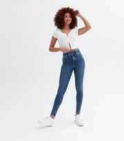 New Look Blue Lift & Shape High Waist Yazmin Skinny Jeans